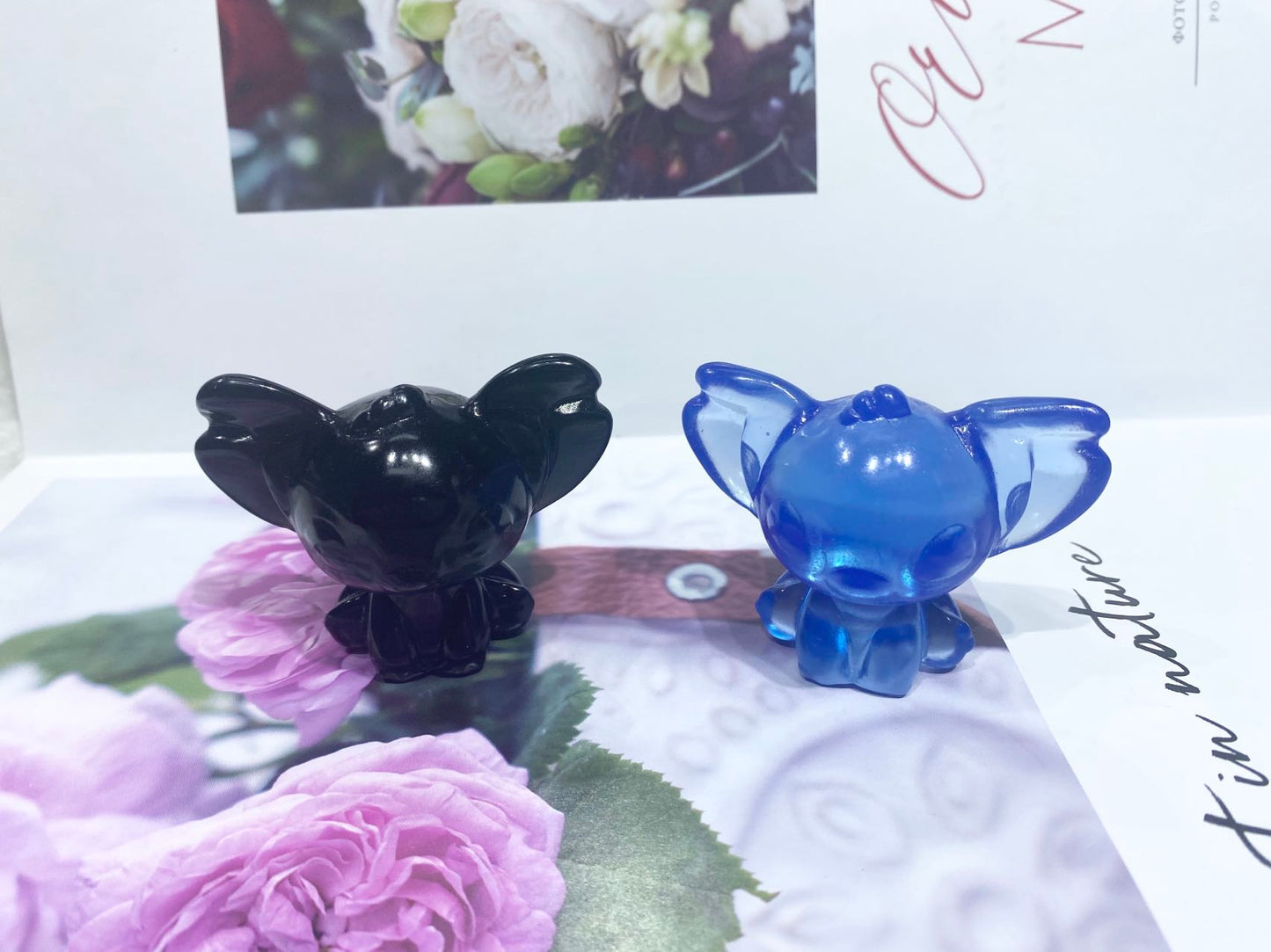 Obsidian and blue oplite stitch