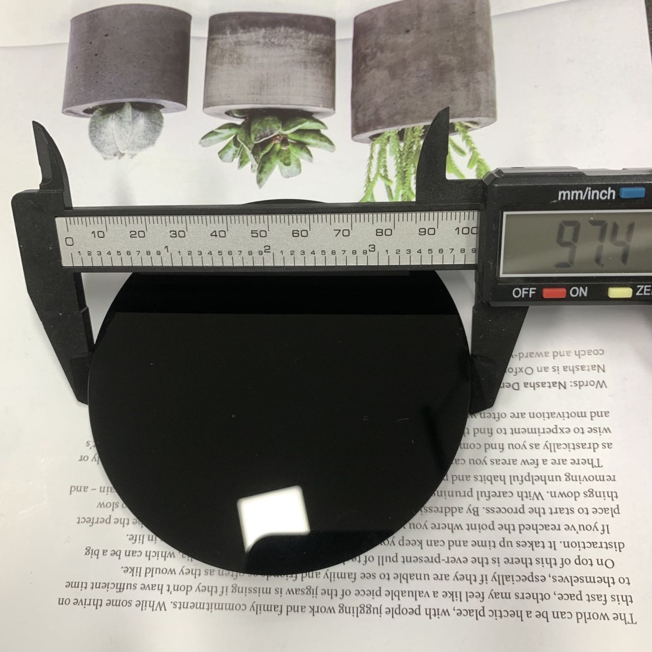 Obsidian plate, Mirror small size