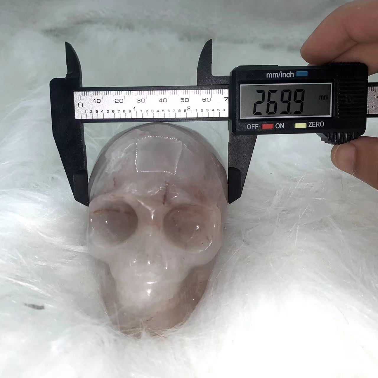 Fire quartz skull