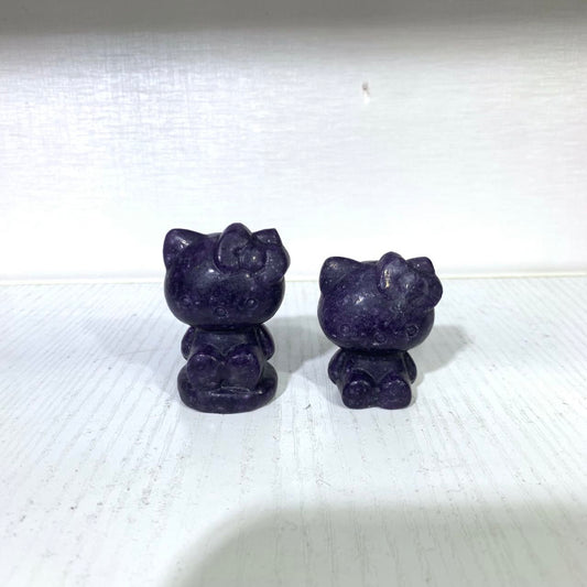 Cartoon purple mica Hello kitty