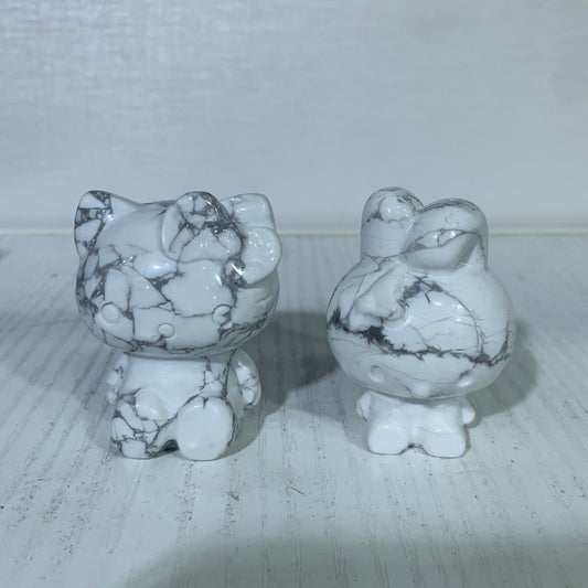 Cartoon Howlite Hello kitty&Melody