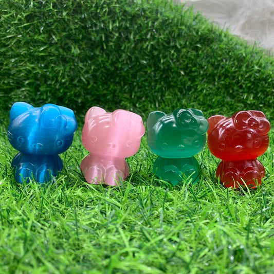 Hello kitty cat eye carving