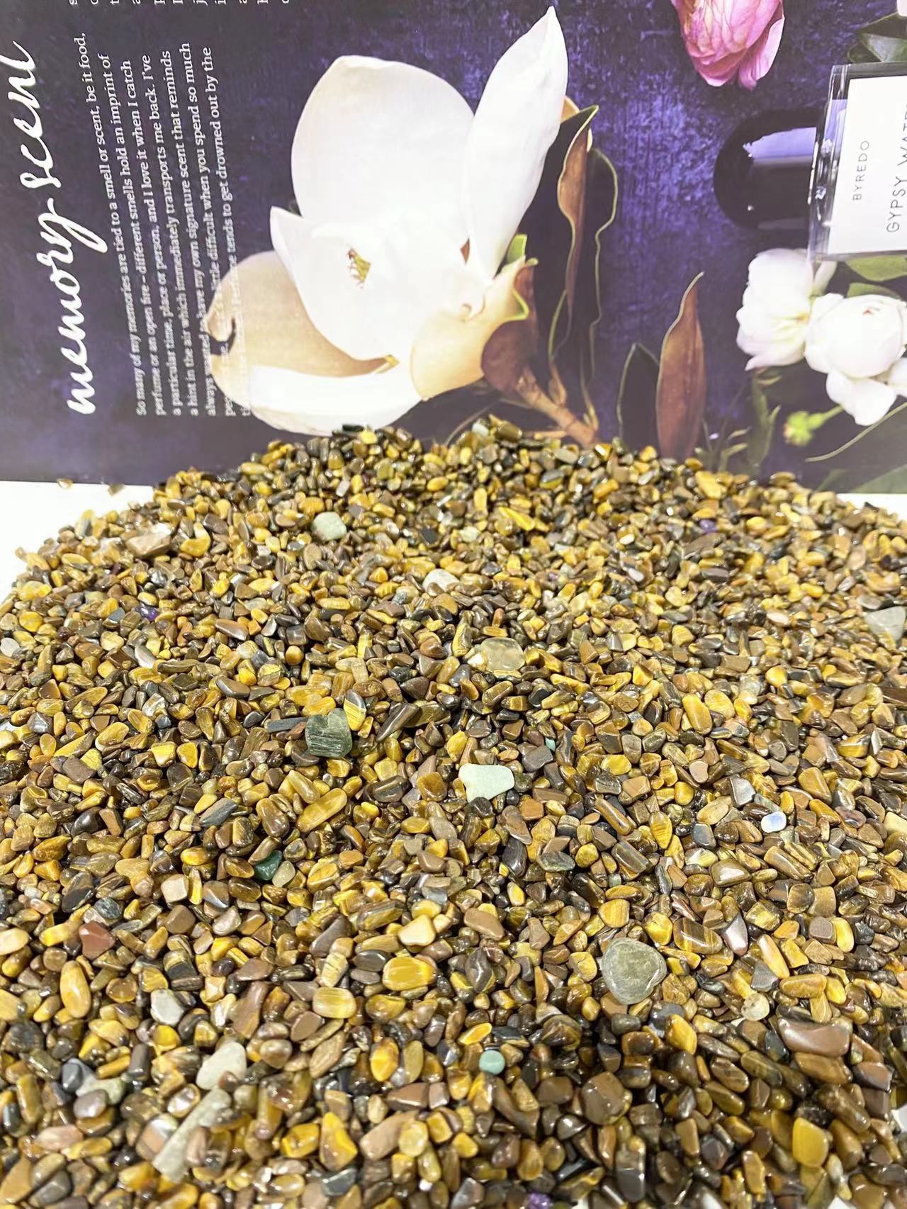 Yellow tiger eye chip 1-2mm