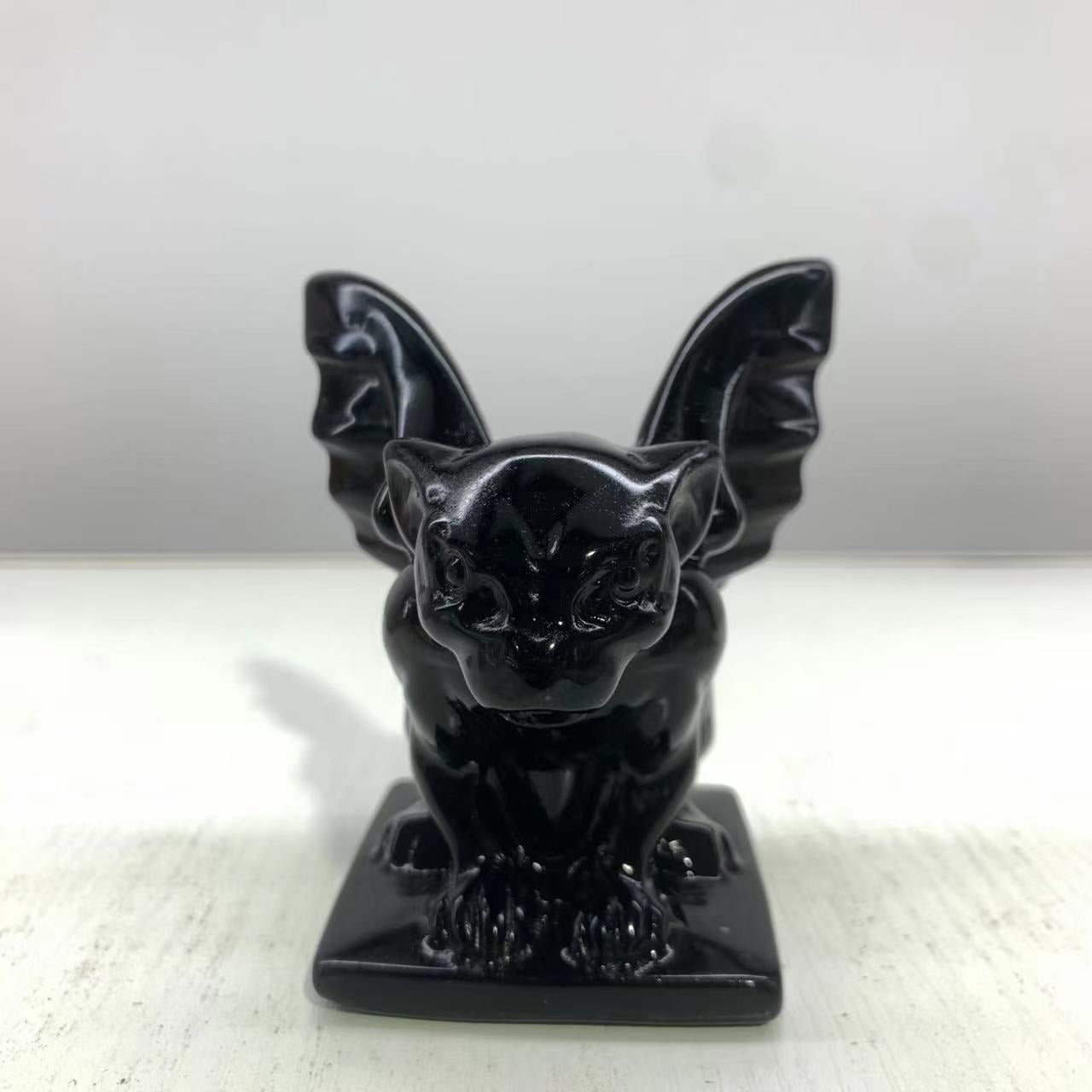 Obsidian gargoyles carving 8.5cm
