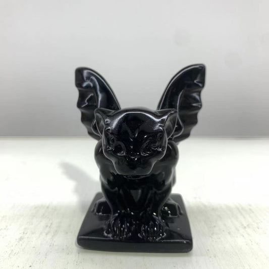 Obsidian gargoyles carving 8.5cm