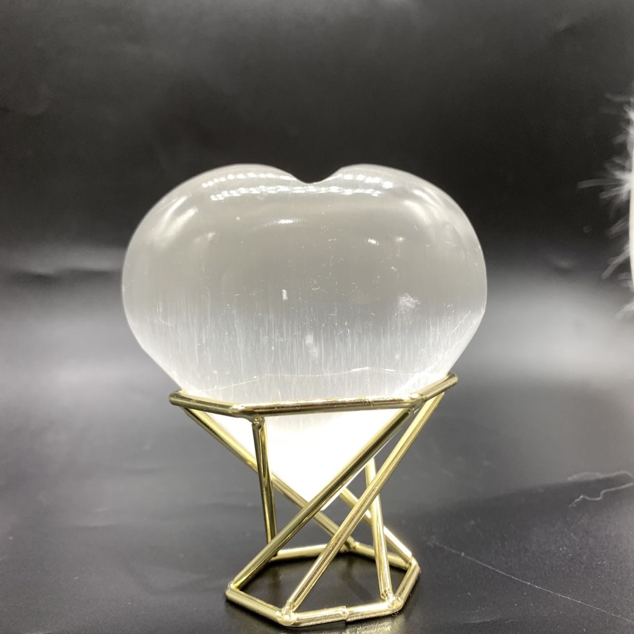 Selenite tower & heart