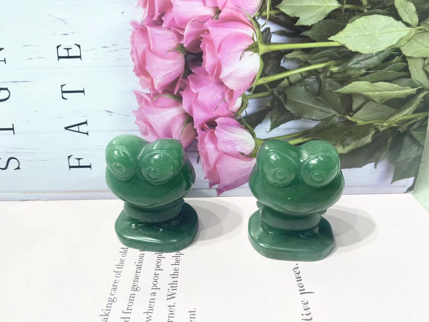 Green aventurine Keroppi