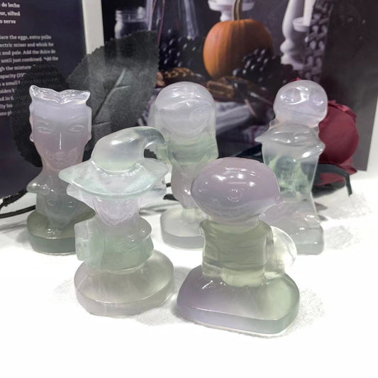 The Nightmare before Christmas fluorite carvings