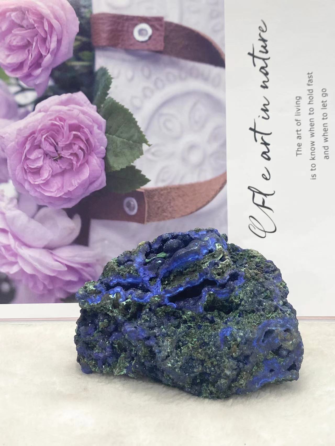 Malachite and azurite row