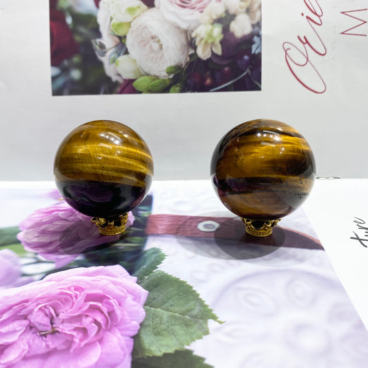 Tiger eye sphere