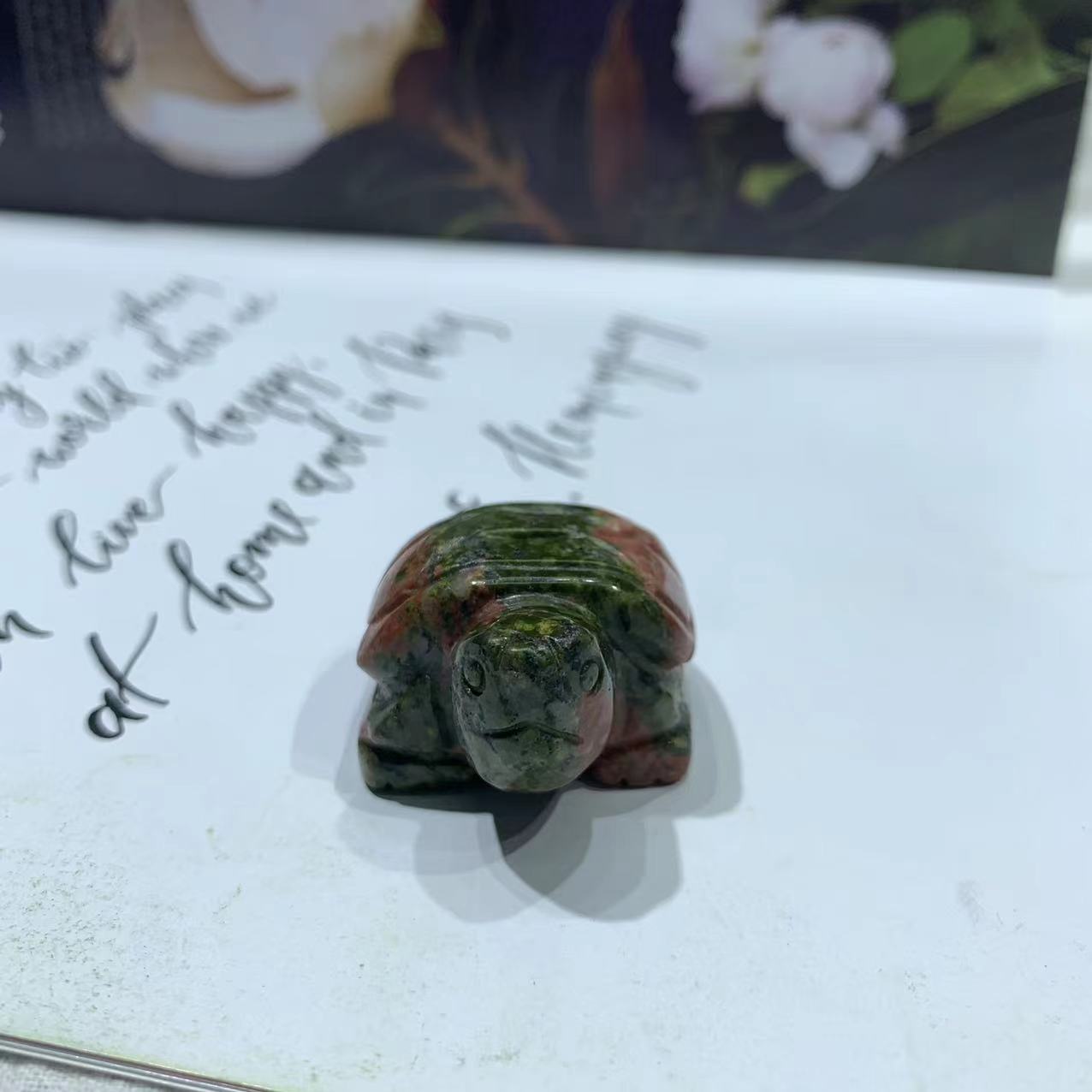 Animal carving turtle different material