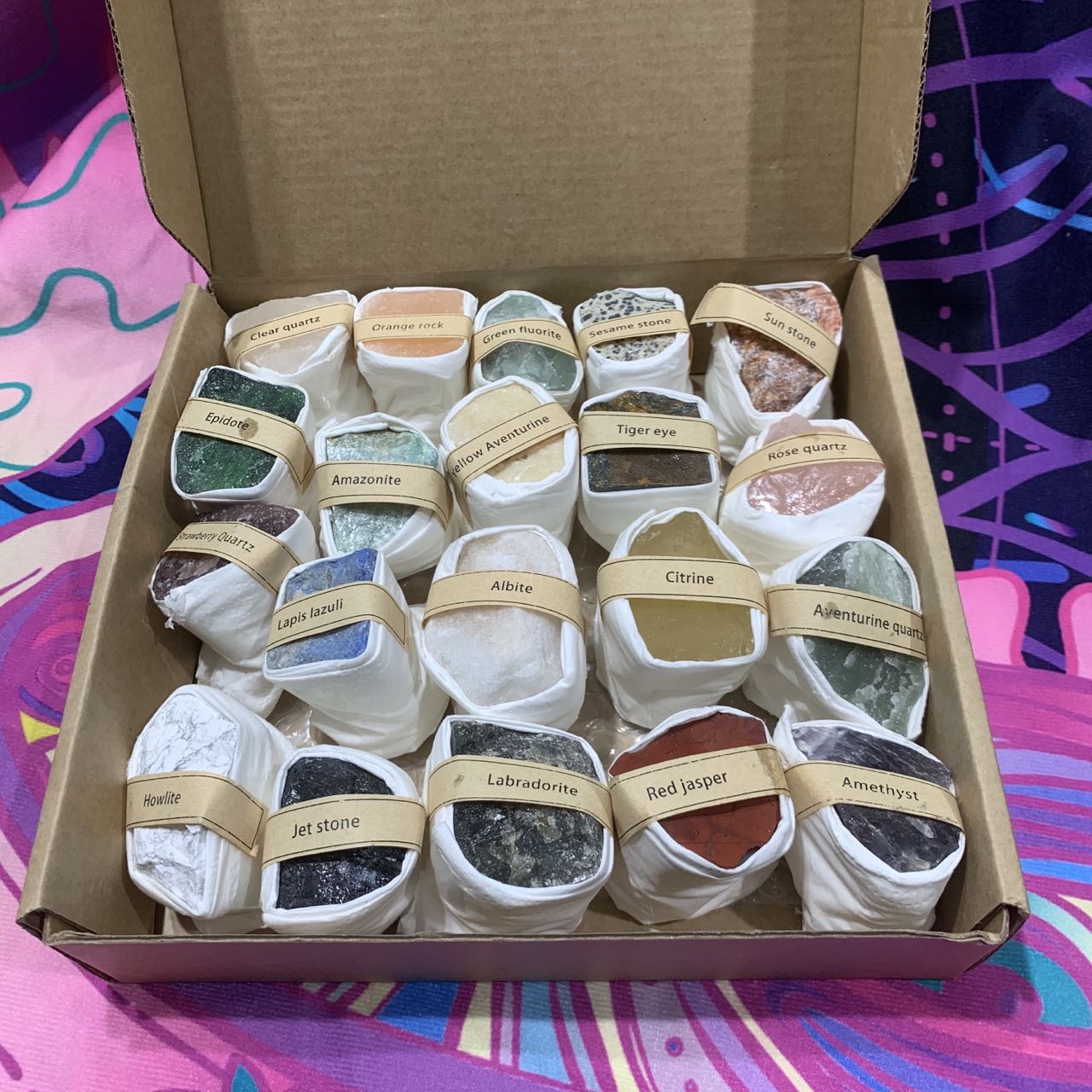 Crystal raw box collection 25 piece