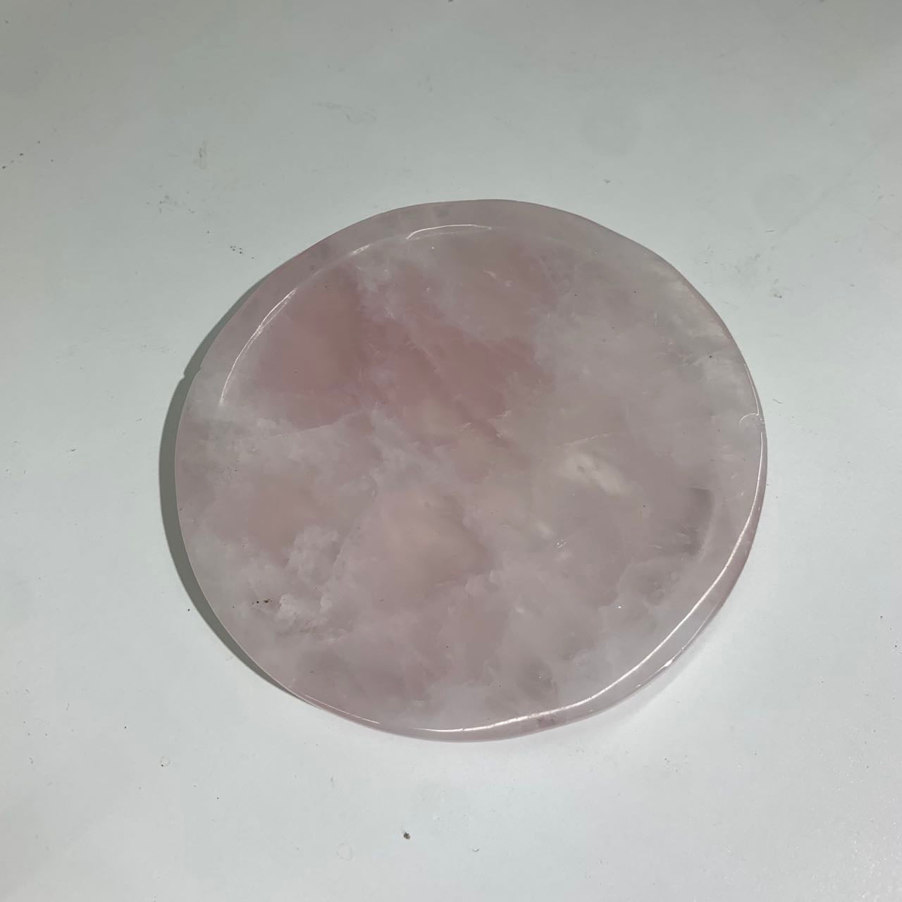 Rose quartz round shape cup set of 2