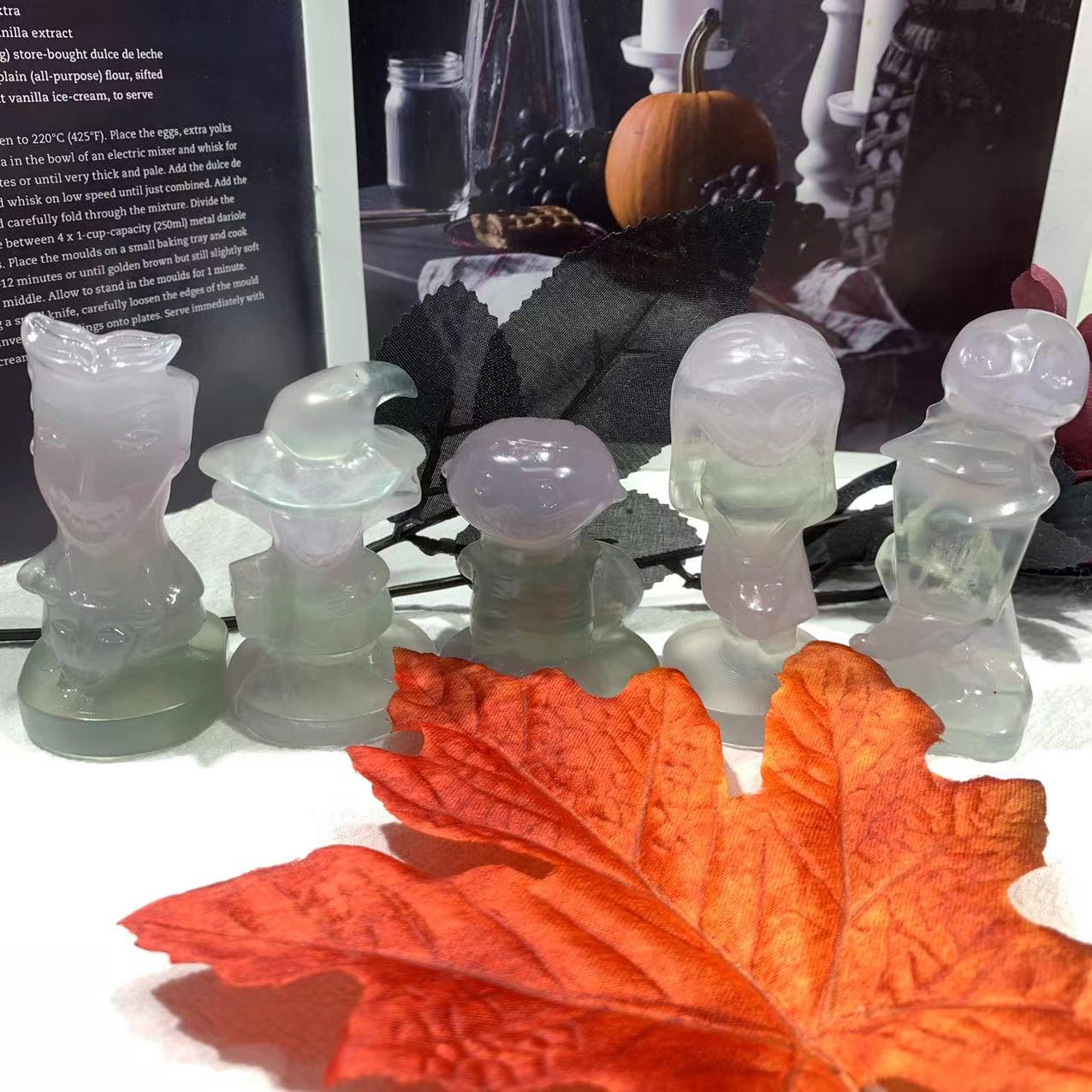 The Nightmare before Christmas fluorite carvings