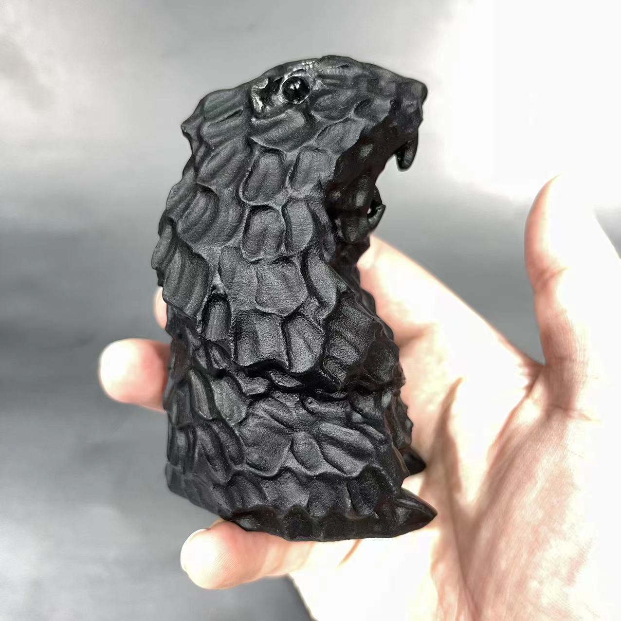 Obsidian Chipmunk carving
